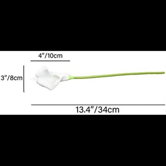 Artificial 20pcs White Calla Lily Flowers with Soft Latex Materials - Picture 6 of 7